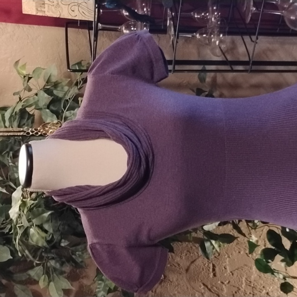 F-031Vintage B.wear Deep Lilac Knit Top